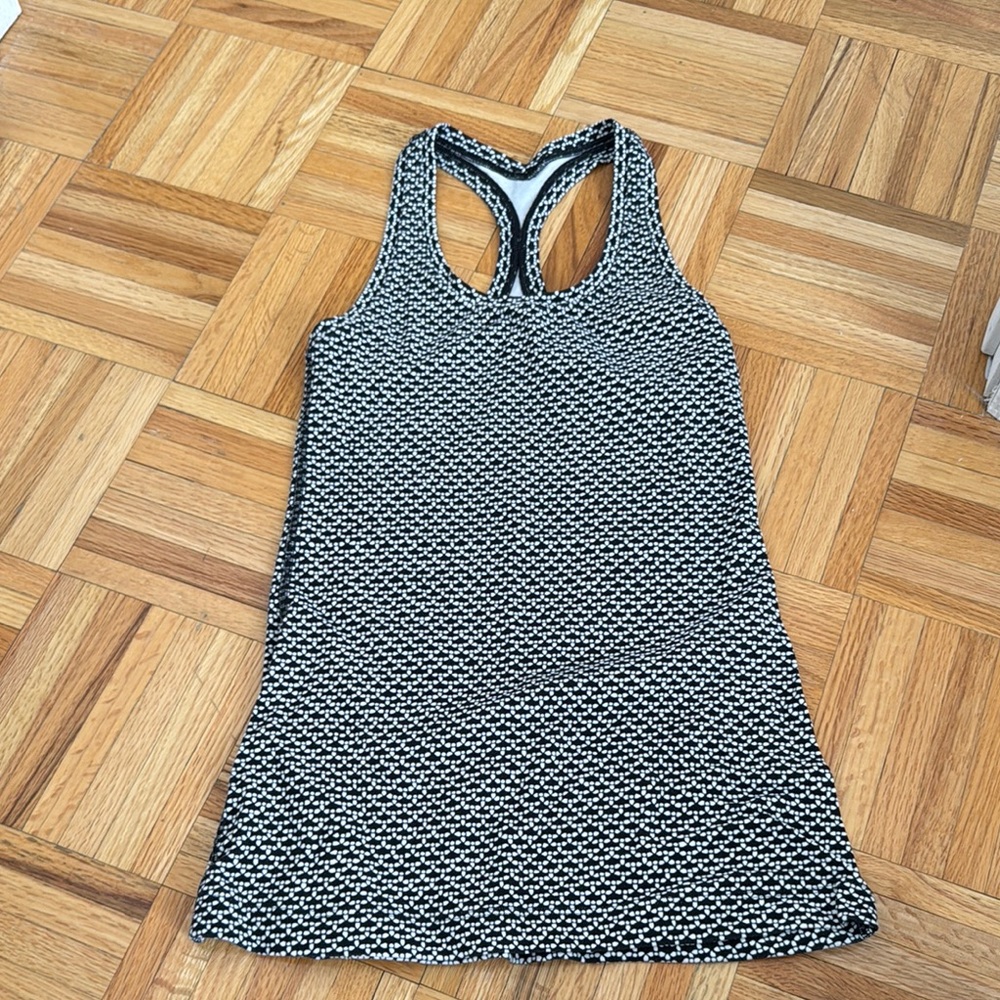 Lululemon Black and White Racerback Tank Top